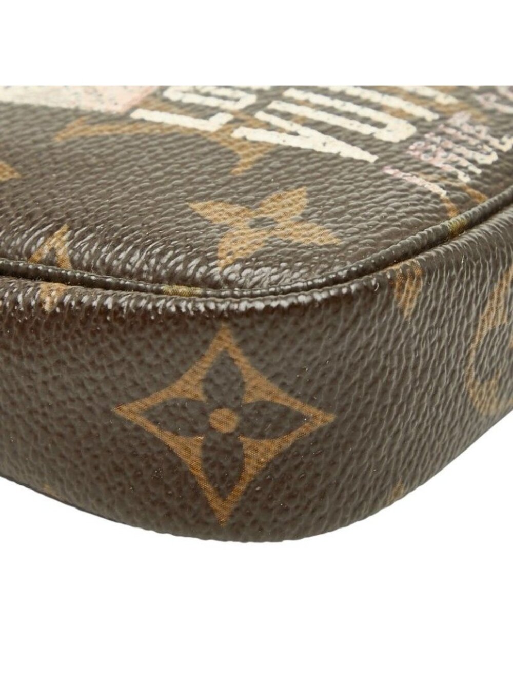 Louis Vuitton Monogram Mini Pochette Mini Handbag Pouch Brown Leather - Picture 5 of 10